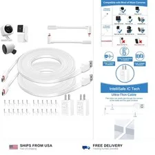 20 FT/6M Power Adapter and Charging Cable for Wyze Cam v4, Wyze Cam Pan v3, W...