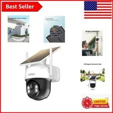 Wireless Outdoor Solar Camera: Full-Color Night Vision, Local Recording & Alerts