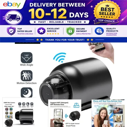 GEMODI X5Mini 1080p Wi-Fi Mini Security Camera Night Vision Motion