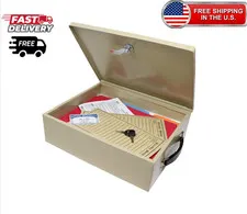 Fire-Retardant Security Box with Keyed Lock