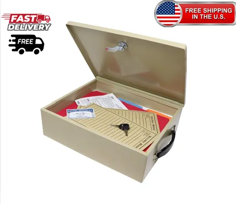 Fire-Retardant Security Box with Keyed Lock