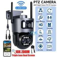 8MP 5G WiFi Wireless Security Camera Audio AI Human Detect Night Vision 10X Zoom