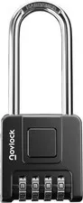 2.76 in Long Shackle Combination Lock Outdoor & Indoor Heavy Duty Weatherproof