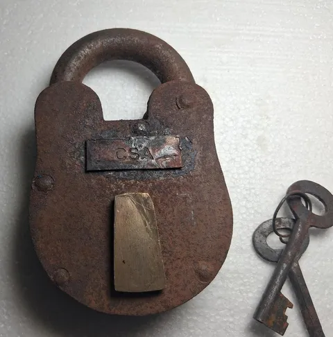 CSA Padlock Cast Iron Keys Jail Prison Cell Collectible
