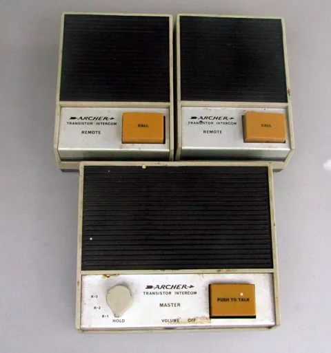 Vintage Archer Transistor Intercom System Master Station 2 Remote Units Untested