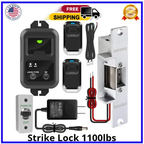 Access Control Electric Strike Door Lock Fail-Secure Kit System with Remote Cont