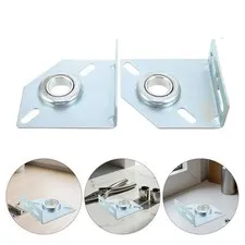 2Pcs Reusable Galvanized Steel Garage Door Bearing Plate Replacement Brackets