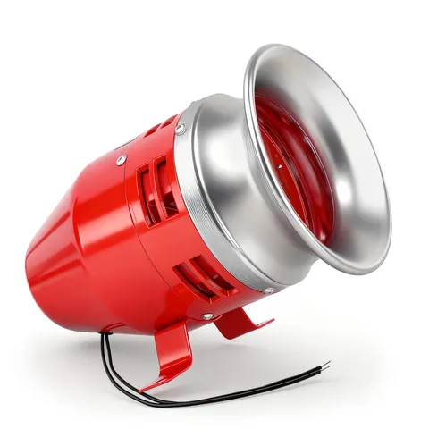 Baomain MS-390 110V AC 0.93A Motor Siren - 125dB Industrial Alarm with Metal ...