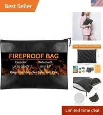 Large Fireproof & Waterproof Passport Holder 10x13.5" - Organize Your Essentials
