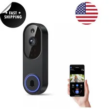 Wireless Wi-Fi Video Camra Doorbell  with Two-Way Audio, AI Motion Detection, Ni