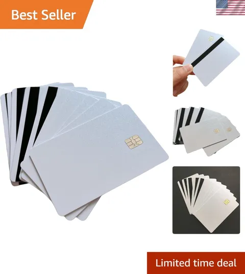 Quality Personalized ID Cards: Pearl White 2 Track Magnetic Stripe PVC - 10pcs