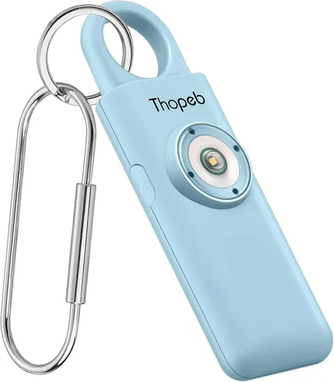 Thopeb– Personal Safety Alarm for Women–135dB Siren, Strobe Light and Rechar