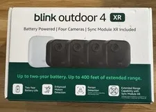 Blink Outdoor 4 Xr  4 Cameras Wireless Security Coverage With Sync Module NEW!!