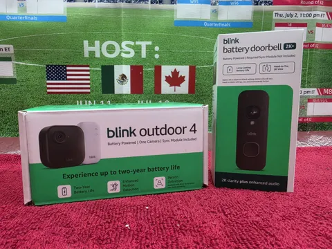 Blink Outdoor 4 Wireless Camera Security System & Blink Video Doorbell BUNDLE