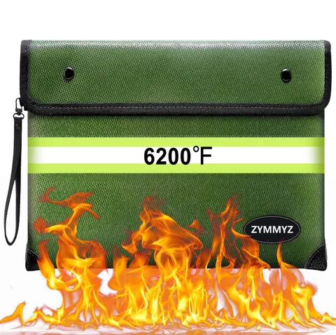 Fireproof Bag for Documents 6200Â°F Heat InsulatedNon-Itchy Fire Proof Money P