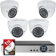 Evertech 8 Channel DVR 4x 1080p Night Home CCTV Security Dome Camera Set 1TB HDD