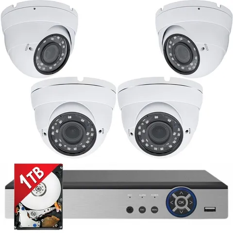 Evertech 8 Channel DVR 4x 1080p Night Home CCTV Security Dome Camera Set 1TB HDD
