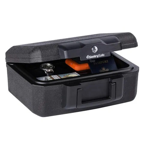 Fireproof Sentry Box Key Lock Important Document Money Safety Storage Chest Box