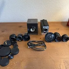 Sanyo CCD Camera Lot W/ 6 Lenses Security Basler?