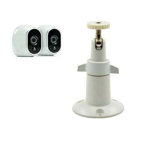 2 Pcs White Adjustable Security Camera Wall Mount Bracket for Indoor Outdoor