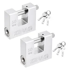 2Pcs Shipping Container Lock with 3 Keys High Security Padlock (2 Inch)