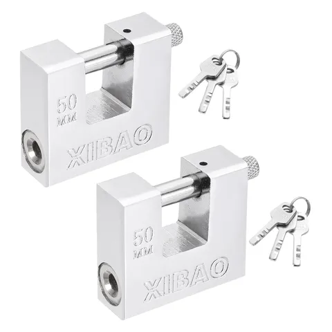 2Pcs Shipping Container Lock with 3 Keys High Security Padlock (2 Inch)