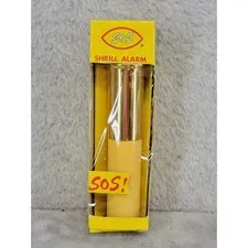 Vintage SOS Shrill Alarm Personal Security Made in Japan Gold Yellow