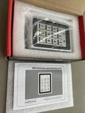 Access Control Keypad Waterproof Door Silver K7612 With Rain Cover Black