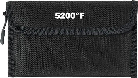 Fireproof Waterproof Document Bag - 5200°F Water Resistant Fire Proof Money Bag,