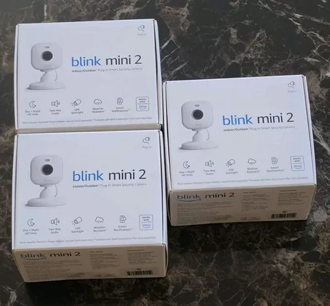 Blink Mini 2 1080p Security Camera with Mic - Lot of 3