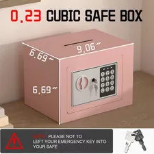 Small Fireproof Security Safe Digital Keypad Lock Gun Cash Jewelry Document Box