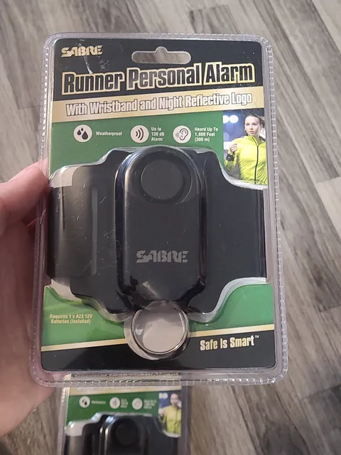 SABRE Runner Personal Alarm w/ Wristband & Night Reflective Logo | RPA- 01   NEW