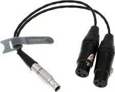 10 Pin to Dual XLR 3 Pin Female Plug Breakout Cable for Atomos Audio Splitter...