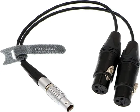 10 Pin to Dual XLR 3 Pin Female Plug Breakout Cable for Atomos Audio Splitter...
