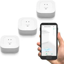 Water Leak Sensor 4 with 105Db Audio Alarm 3-Pack, Sms/Text, Email & Push Notifi