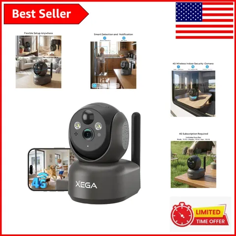 4G Wireless Security Camera 2K Battery-Powered with Night Vision & Motion Alerts