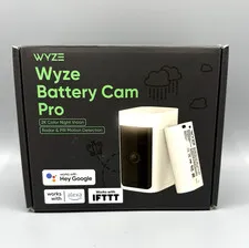 🔥WYZE BATTERY CAM PRO Wireless Smart Security Camera 2K HDR | White