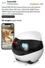 Enabot EBO SE Pet Camera Home Security Camera, Movable Indoor WiFi Cam, 2 Way