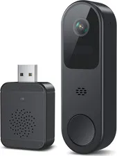 2K HD Battery Doorbell Camera Wireless with Ring Chime, Smart Video Doorbell wit