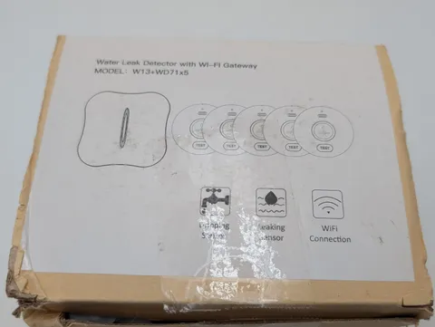 FANSITC WiFi Water Leak Detectors 5 Pack 120dB Sensor Wireless White Open Box