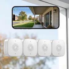 Window Cameras for Home Security 4Pack, Wireless Security Camera System with Bat