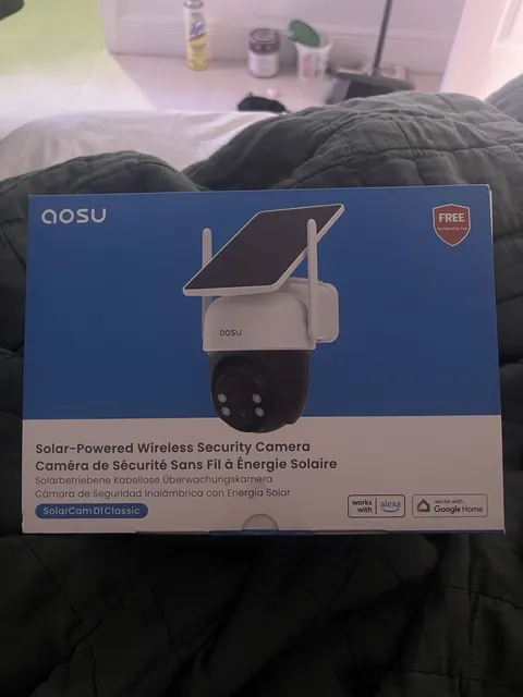 AOSU SolarCam D1 Classic 2K Wireless Black and White Camera