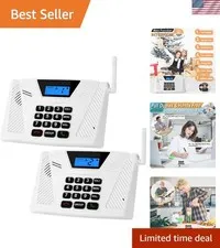 Intercoms Wireless for Home, Full Duplex Hands-Free Intercom, White | 5300ft ...