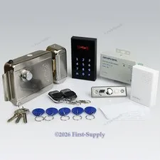 Remote Controlled RFID Door Access Control Kit + Electric Lock+ 2Remote Controls