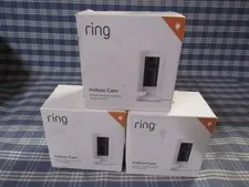 Ring Indoor Cam Plug-In HD Cameras (New Sealed Lot of 3) FAST FREE SHIPPING.