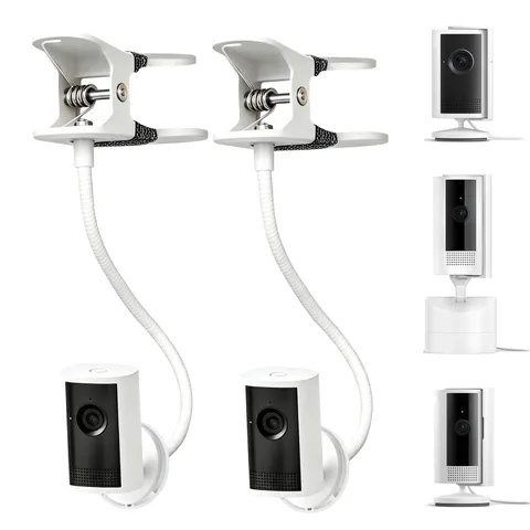2 Pack Clip Mount Compatible with Ring Indoor Cam Plus/Pan-Tilt Indoor Cam