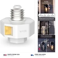 Wyze Lamp Socket v2 Power Adapter for Wyze Cam v3/v3 Pro/ v4/OG/Pan v3/Pan v4...