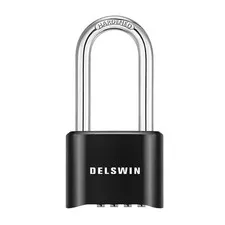 DELSWIN Combination Lock Outdoor Padlock 4 Digit Weatherproof Heavy Duty