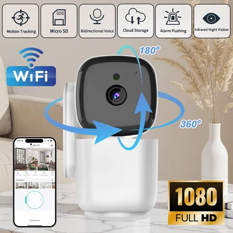 360° Camara De Seguridad WIFI HD 1080P Inalambrica Para Casa Interior Con Audio
