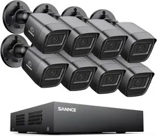 1080P Security Camera System 8CH H.264+ 1080N Home Surveillance DVR and (8)×1080